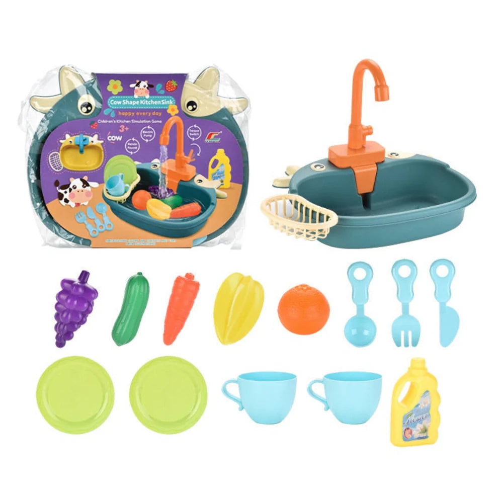 Electric Children’s Kitchen Sink Set + Free Gift
