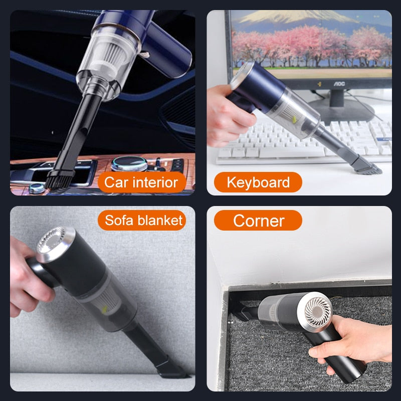 Portable Car Vacuum Cleaner Wireless Charging