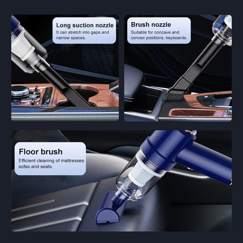Portable Car Vacuum Cleaner Wireless Charging
